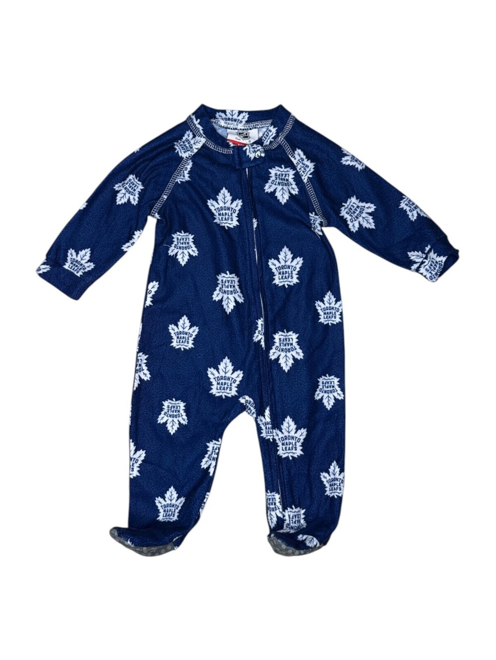 NHL Kids Blue Maple Leafs Fleece Footed Pajamas 0-3 Months